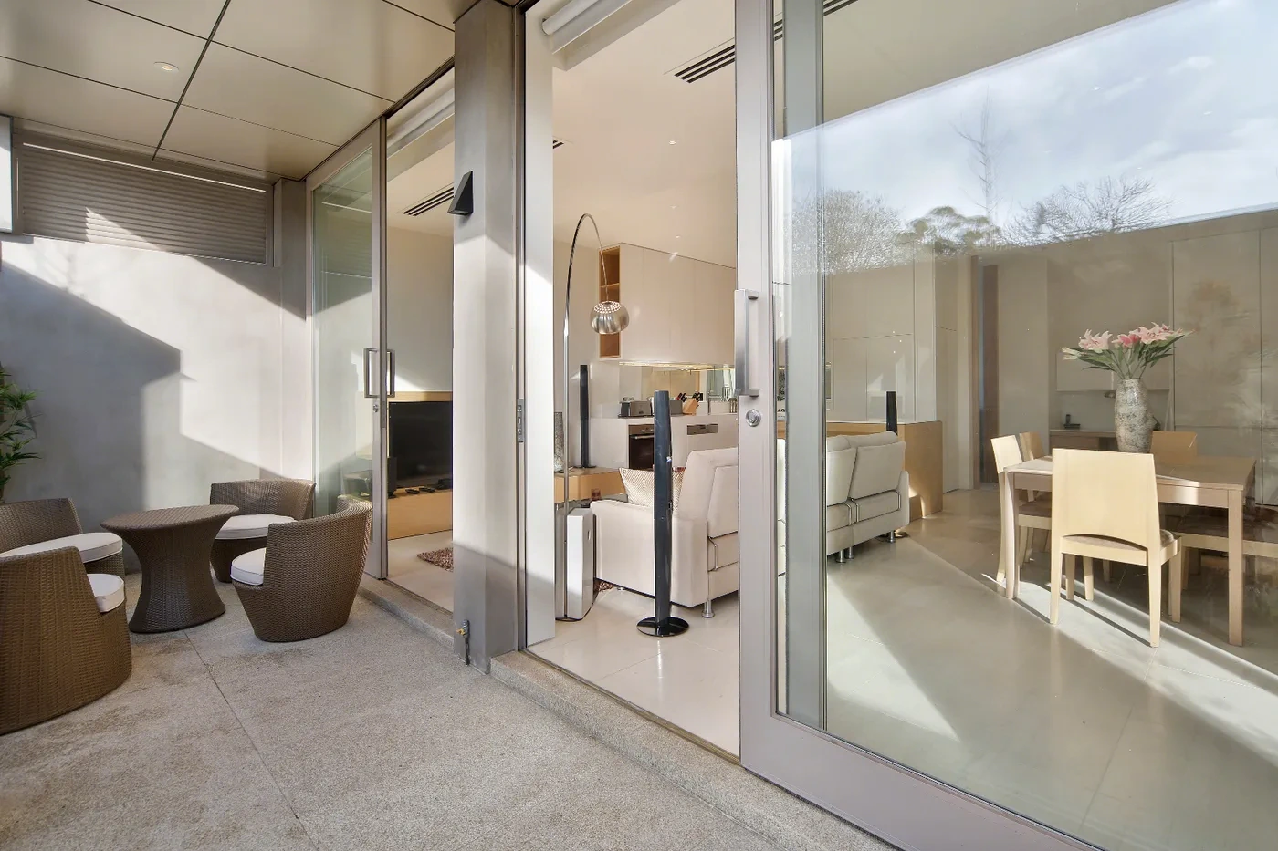 Private garden terrace at the Brighton residence