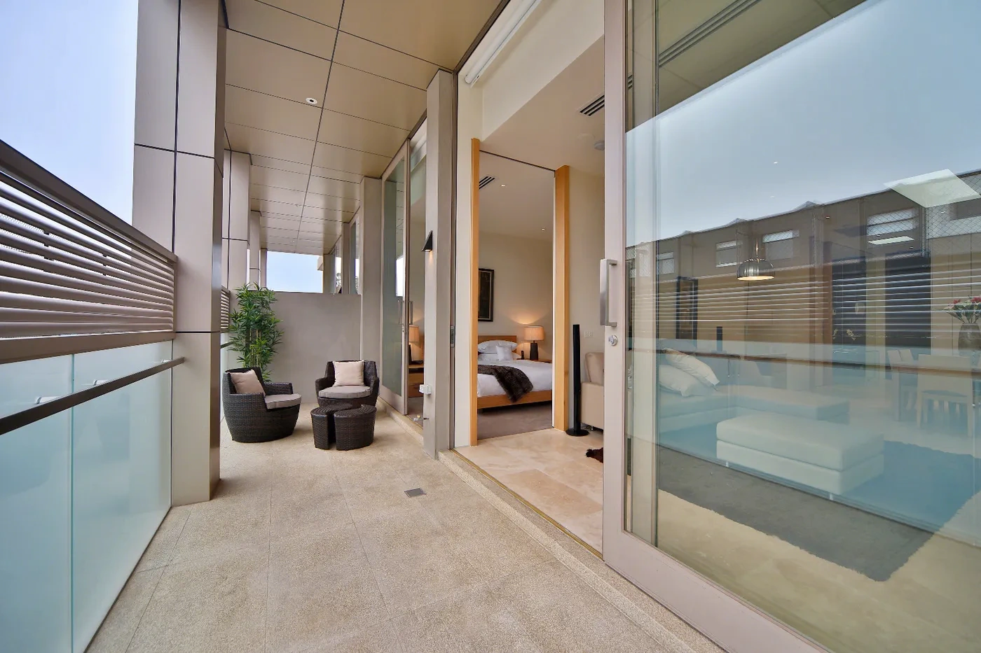 Private balcony at the Brighton penthouse