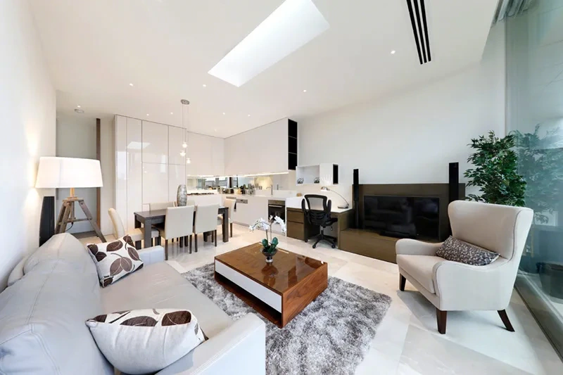 Penthouse open-plan living in Brighton