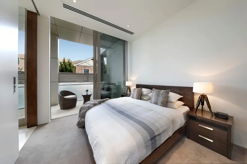 Master bedroom in the Brighton penthouse