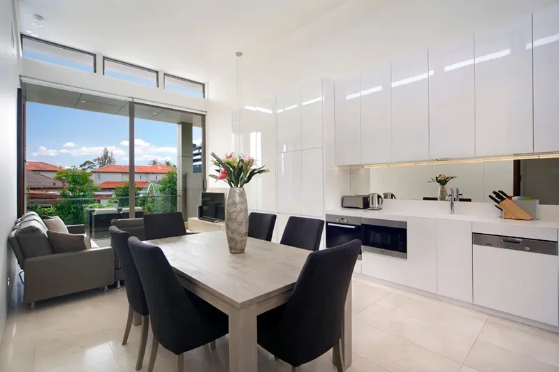 Dining area in the Brighton penthouse
