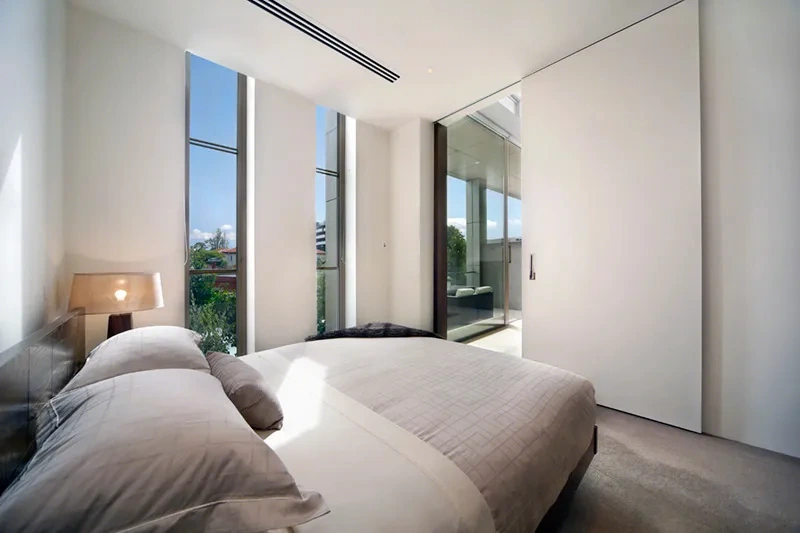 Master bedroom in the Brighton penthouse
