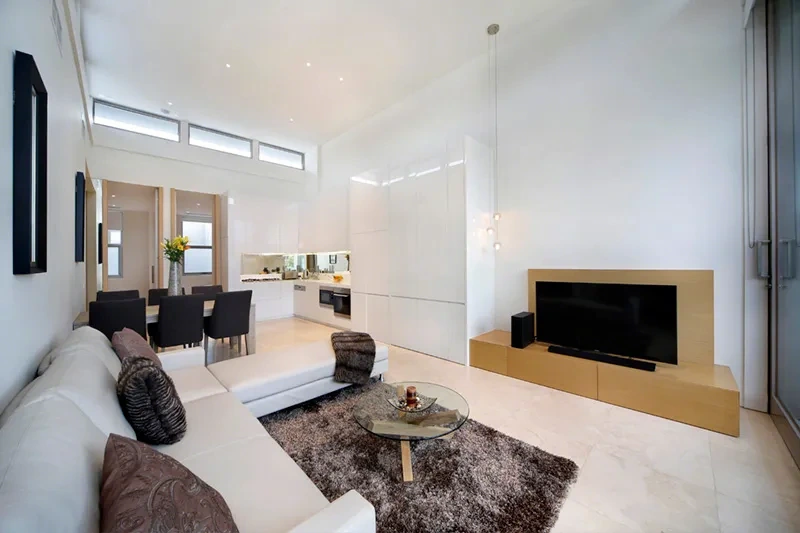 Three-bedroom penthouse open-plan living in Brighton