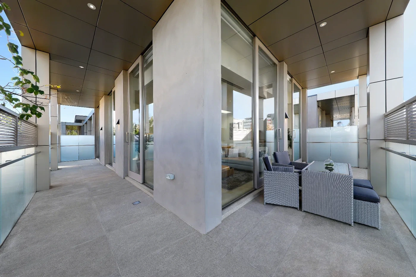 Wrap-around balcony at the Brighton corner penthouse