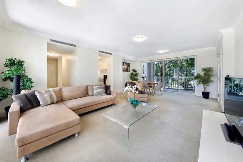 Light-filled open-plan living room in the Premium X Residence