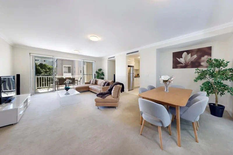 Open-plan dining area in the Breakfast Point residence