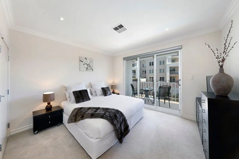 Oversized master bedroom with built-in wardrobes