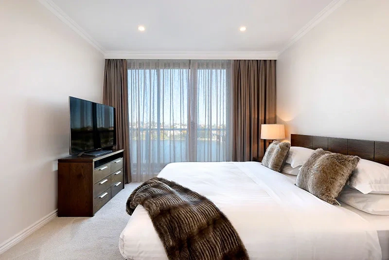 Master bedroom with Sydney Harbour views