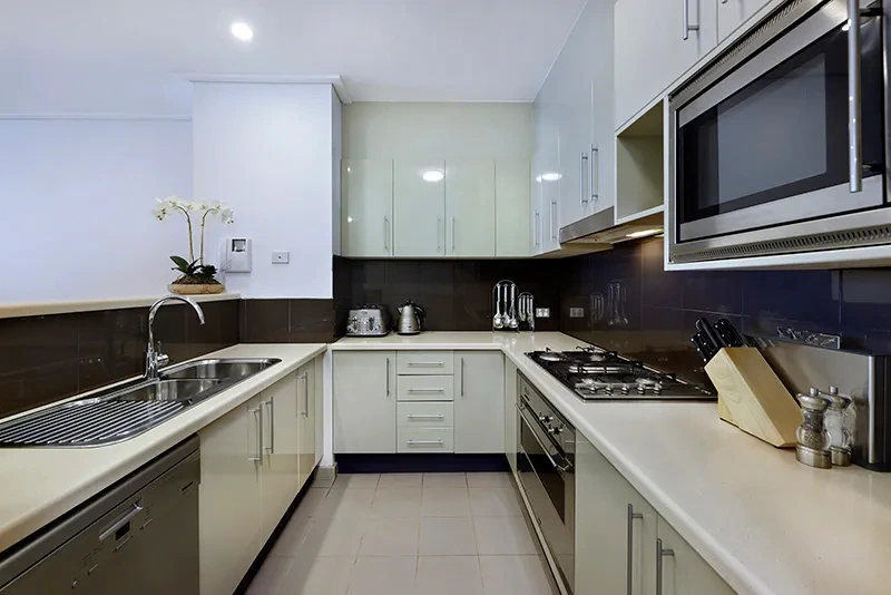 Modern kitchen with quality fittings and appliances