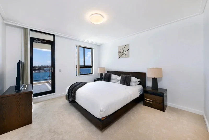 Furnished master bedroom appointed to The Westprecinct Standard