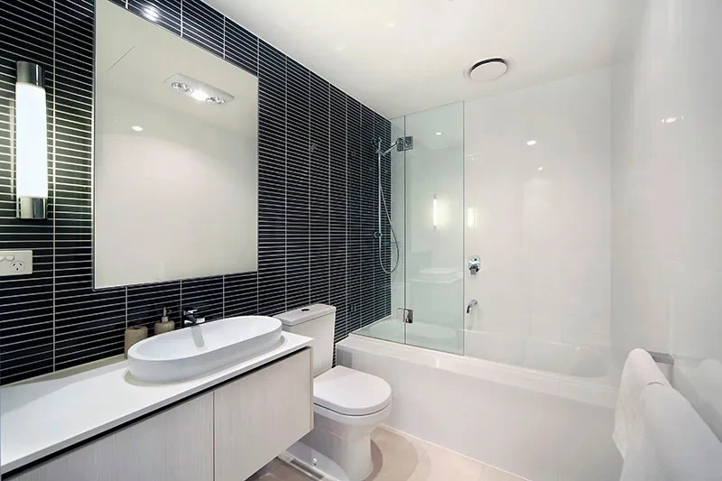 Stylish furnished bathroom in the Toorak penthouse
